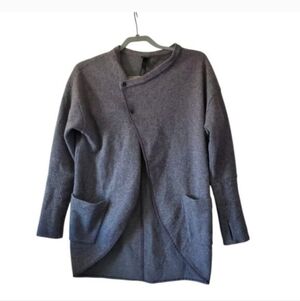 Mountain Hardwear x Cole Haan Wool Grey Asymmetric Lagenlook Cozy Cardigan S